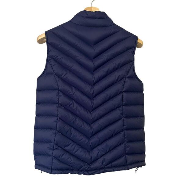 Cabela's 800 Fill Goose Down Navy Blue Nylon Puffer Vest Mens‎ S - Picture 2 of 5